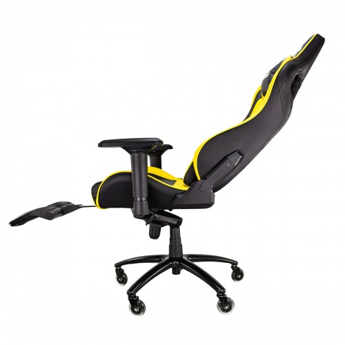 Talius silla Caiman v2 gaming negra/amarilla, reposapies, 4D, Frog