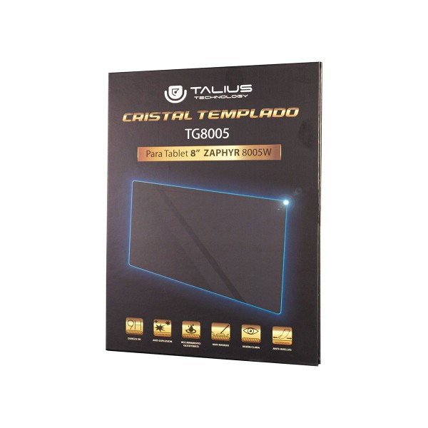 Talius protector cristal templado TG8005 8" para Zaphyr 8005W / 8004w