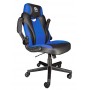 Talius silla Crab gaming negra/azul,brazos abatibles, butterfly, ruedas nylon, piston clase 4