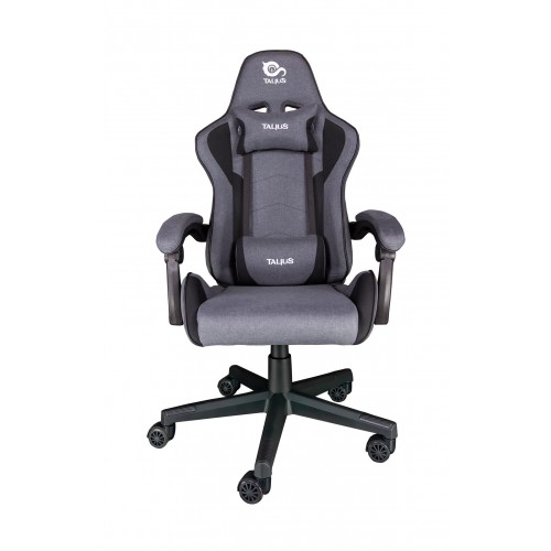 Talius silla Hornet gaming negra/gris, tela transpirable, butterfly, base y ruedas nylon