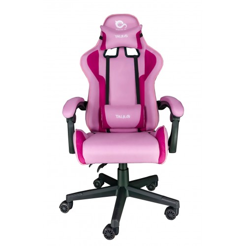 Talius silla Hornet gaming rosa, tela transpirable, butterfly, base y ruedas nylon,
