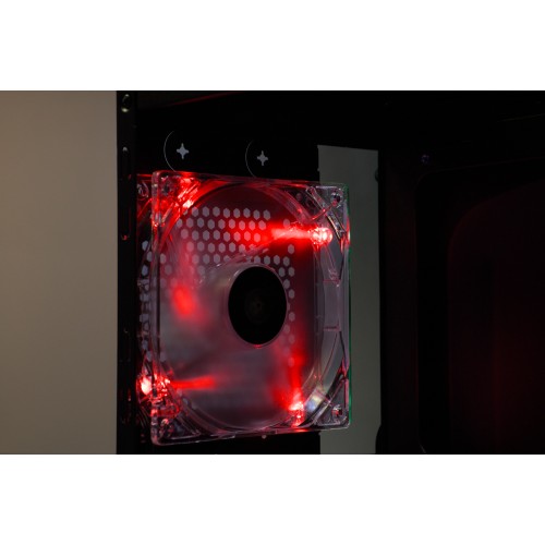Talius ventilador caja 4 led FAN-01 12cm red