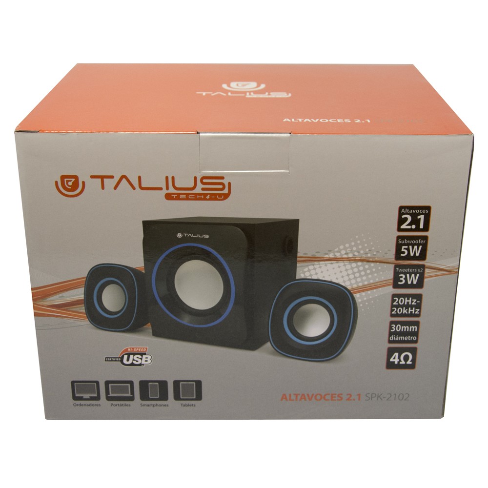 Altavoces para PC Talius SPK2103led 2.1 bluetooth entrada USBSD - Altavoces  estéreo - Los mejores precios