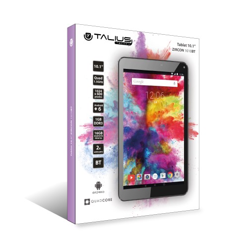 Talius tablet 10,1" Zircon 1010-BT Quad Core, Ram 1Gb, 16Gb, android 6.0